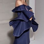 Alexis Rachel Off-the-Shoulder Ruffle Mini Dress Navy Blue NWT S Photo 0