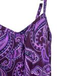 Lands' End Women's Sz 18 Swim Tankini Top Purple Paisley Beach Pool Plus Size Photo 3