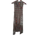 Anthropologie Maeve Anthro XS Boho Coral Aquamarine Midi Dress Photo 4