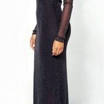 NBD Cecelia Metallic Mesh Gown, Black, Small Photo 1