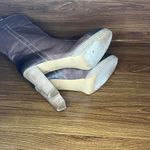 Nine West 90s y2k  ash brown leather ombré calf high heeled boots cottage pull on Photo 4