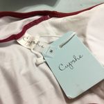 Cupshe  Maroon One Piece Swimsuit High Thigh Cut Ruffle Front Medium Photo 7