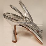 Lauren Lorraine Malaga Rhinestone Slingback Stiletto Sandals Silver Heels Sz 7.5 Photo 8