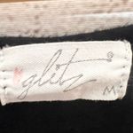 Glitz  Black Long Sleeve Cold Shoulder Cut Out Stretch Top Size Medium Photo 6