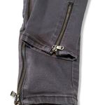  Jeans Size 4 Z1975 Zara Basic Dept Denim Skinny Jeans Low Rise Ankle Zip Black Faded Fading  Photo 4