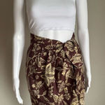 Isabel Marant  Mini Skirt With Side Wrap Detail Brown White Photo 0