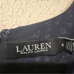 Ralph Lauren Lauren Georgette French Navy Pink Floral Fit and Flare Dress size 2 Photo 12