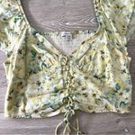 American Eagle  Yellow Floral Top Photo 2