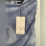 One-Shoulder Dress in Soft Blue ZARA ASYMMETRIC TULLE DRESS Photo 4