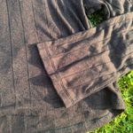 Athleta  Brown Crop Long Bell Sleeve Harmony Hoodie Knit Top Size XXS Photo 3