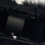 Swankiss Japanese Lolita Black Velvet Fur Gem Crystal Handbag Photo 6