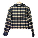 Joie  Plaid Brushed Flannel Jacket Shacket Black & Tan Plaid Check Size Large Photo 3