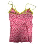 Victoria's Secret Vintage Y2K Pink Floral Mesh Lace Trim Camisole Size Small Photo 1