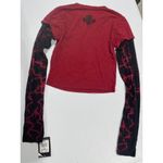 Affliction NWT  WOMENS CROW 2FER CROP TEE SZ XS Photo 4