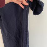 J.Crew Cold Shoulder Basketweave Textured Dress Navy Blue Mini Cotton Shift XS Photo 6