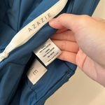 Azazie Turquoise Blue Bridesmaid Dress with Pockets Pleated Chiffon Short Sz 10 Photo 7