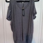 EXPRESS Gray cold shoulder Short Sleeve Tunic Photo 0