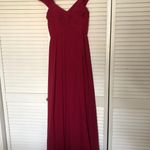 Azazie Burgundy Bridesmaid Dress Photo 0