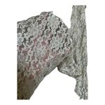 VTG DAWN JOY PRAIRE 100% Nylon Lace Unlinned Dress M/L Made In USA Tie Back Tan Size M Photo 12