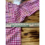 Talbots  Women's Lightweight Checkered Plaid Button UP Shirt Pink Size XS Classic Photo 3