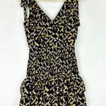 Amanda Uprichard Zita Leopard Print Mini Dress Size XS Smocked Photo 4