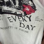 Citron 100% Silk Sleeveless Maxi Dress Space Travel Graphic Print Green Sz Med Photo 5