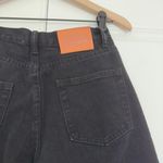 Princess Polly Attica Jeans Knee Rip Button Fly Black 100% Cotton Pocket raw hem Photo 8