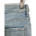 MOTHER High Waisted Rascal Slit Fray‎ Denim Shorts drinking by the pool size 25 Blue Photo 6