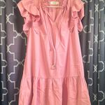 MOD On Trend Pink Ruffle Shoulder Dress Size M Photo 0