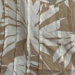 Gap  Women's Linen Blend Pintuck Palm Print Cami Tank Top Tan &‎ White Size Small Photo 9