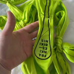 frankie's bikinis Frankie’s Bikinis Neon Green/Slime Hazel Underwire Bikini Top And Tie Up Bottoms Photo 10