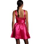 Anthropologie NWT  MAEVE Women’s Pink Satin Bow tie Mini Cocktail Dress Photo 2