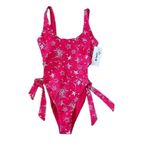 Hurley #62 NWT Star Struck Cheeky One Piece Swimsuit in Red Pepper Photo 4