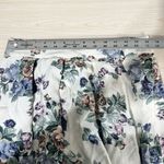 Womens VTG Fritzi CA L Flowy Skirt Midi Pleated Floral Roses Flared Modest White Size L Photo 4