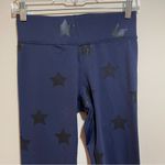 Terez  Navy Blue Black Star Foil Printed Athletic Leggings Size Medium Photo 4