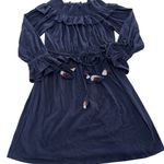 Rebecca Minkoff Rebecca Minkoff Dress Womens Small Blue Isla Off Shoulder Tassel Boho Festival Photo 2