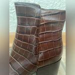 Sam Edelman Sam Eldeman  Cari Cocoa leather brown chunky square heel, pointy toe booties; 8 Photo 2