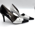 Monzo Franco Womens 6.5M Pandora Two Tone Black White Leather Stilettos Career Size 6.5 Photo 6