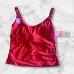 Maidenform  red Tankini Swim Top Size 38C summer pool cruise Photo 0