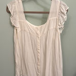 Pleione  White Ruffled Cap Sleeve Blouse Photo 0