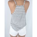 Ambiance Apparel Grey Striped Racerback Tank Top Size Small Gray Photo 1