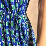 Anne Klein Plus Size 1X Blue Printed Drawstring Midi Dress NEW Photo 7