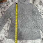 Lands' End Lands’ End Cable-Knit Turtleneck Sweater grey gray wool cotton blend Size small Photo 4