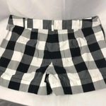 ANN TAYLOR LOFT WO SZ 2. BLACK WHITE PLAID SHORTS Photo 6