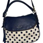 Kate Spade NY Navy Polka Dot Cobble Hill Canvas & Leather Devin Convertible Bag Photo 1