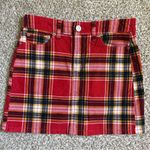 American Eagle  Outfitters Red and Black Mini Skirt Plaid Casual Preppy 2 Photo 0