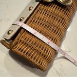 Michael Kors  Vanilla Santorini Clutch - Wicker, Ivory Leather, Golden Hardware Photo 14