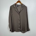 GapBody Satin Pajama Set Cashmere Dot Print Size Xlarge Brown Photo 4