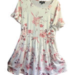 Yathon Floral Tee Shirt Dress Sz XL NWOT Pink Photo 0