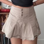 Vanilla Star Jeans Vanilla Star Mini Skirt Pleated High Waist‎ Button Front Tan Skater Y2K Medium Photo 1